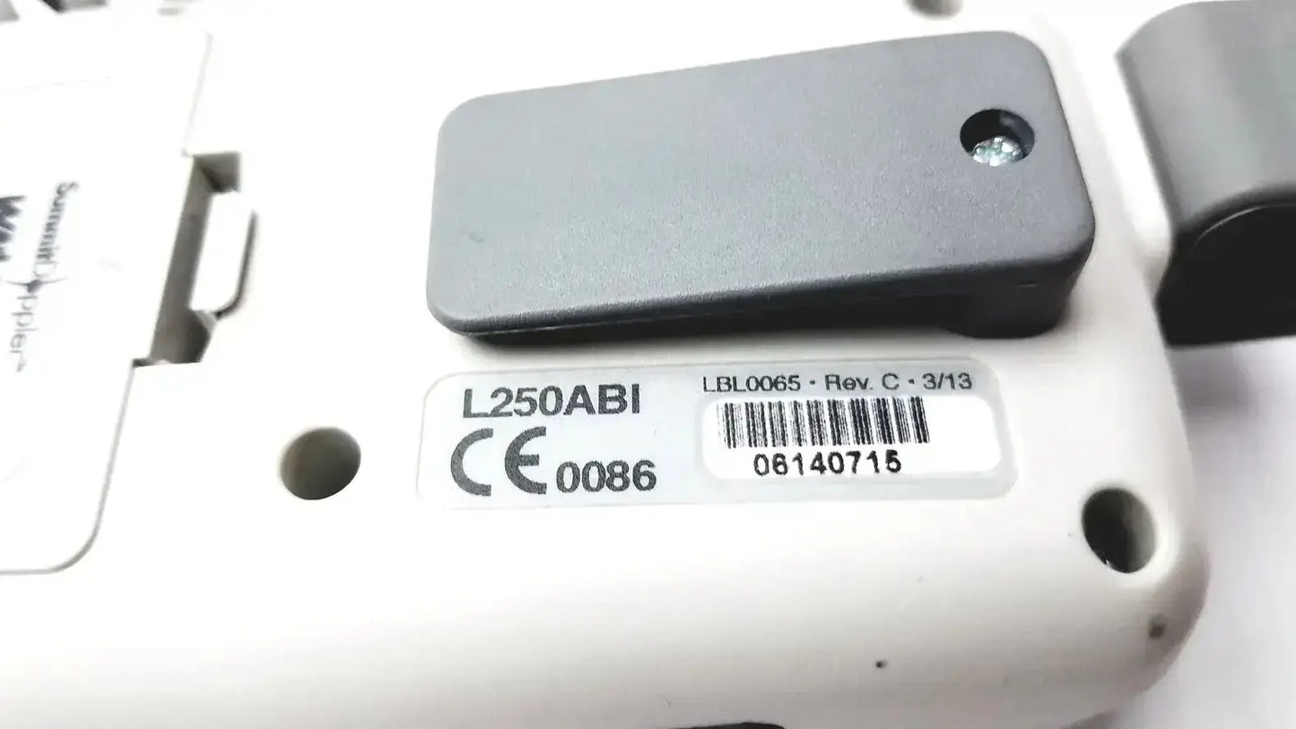 Gray rectangular sensor module with circular hole and metallic accent mounted on white plastic housing for summiit liifedop abi l250