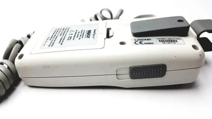 White plastic handheld device with black accents and coiled gray cable for summiit liifedop abi l250 vascular system
