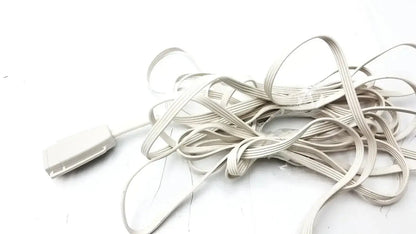 White coiled power cord with rectangular plug end for sunbeam blanket controller l78-dd2d style 85kqp double bed
