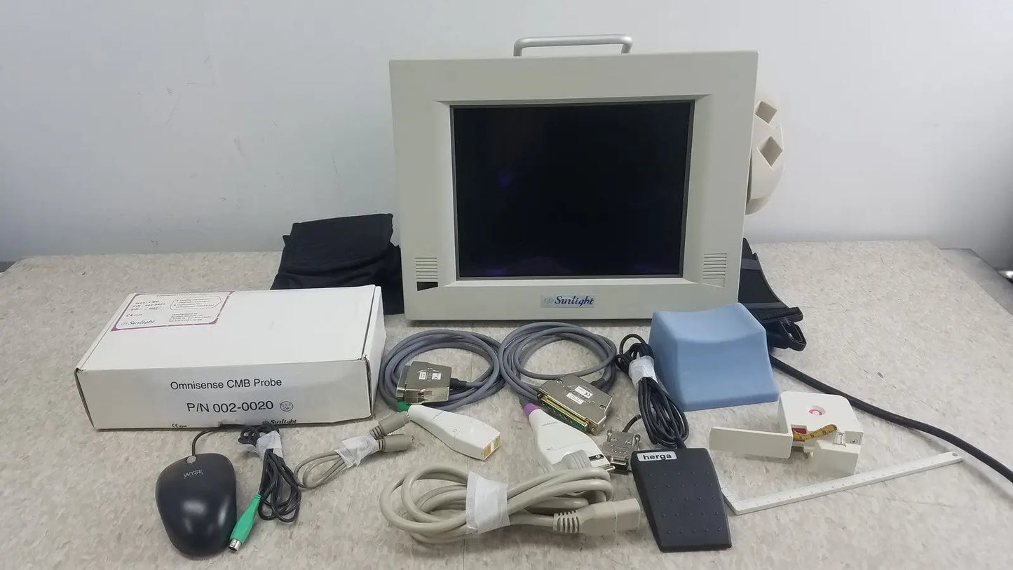 Sunlight 002-0020 Omnisense CMB Ultrasound Probe Monitor And Accessories