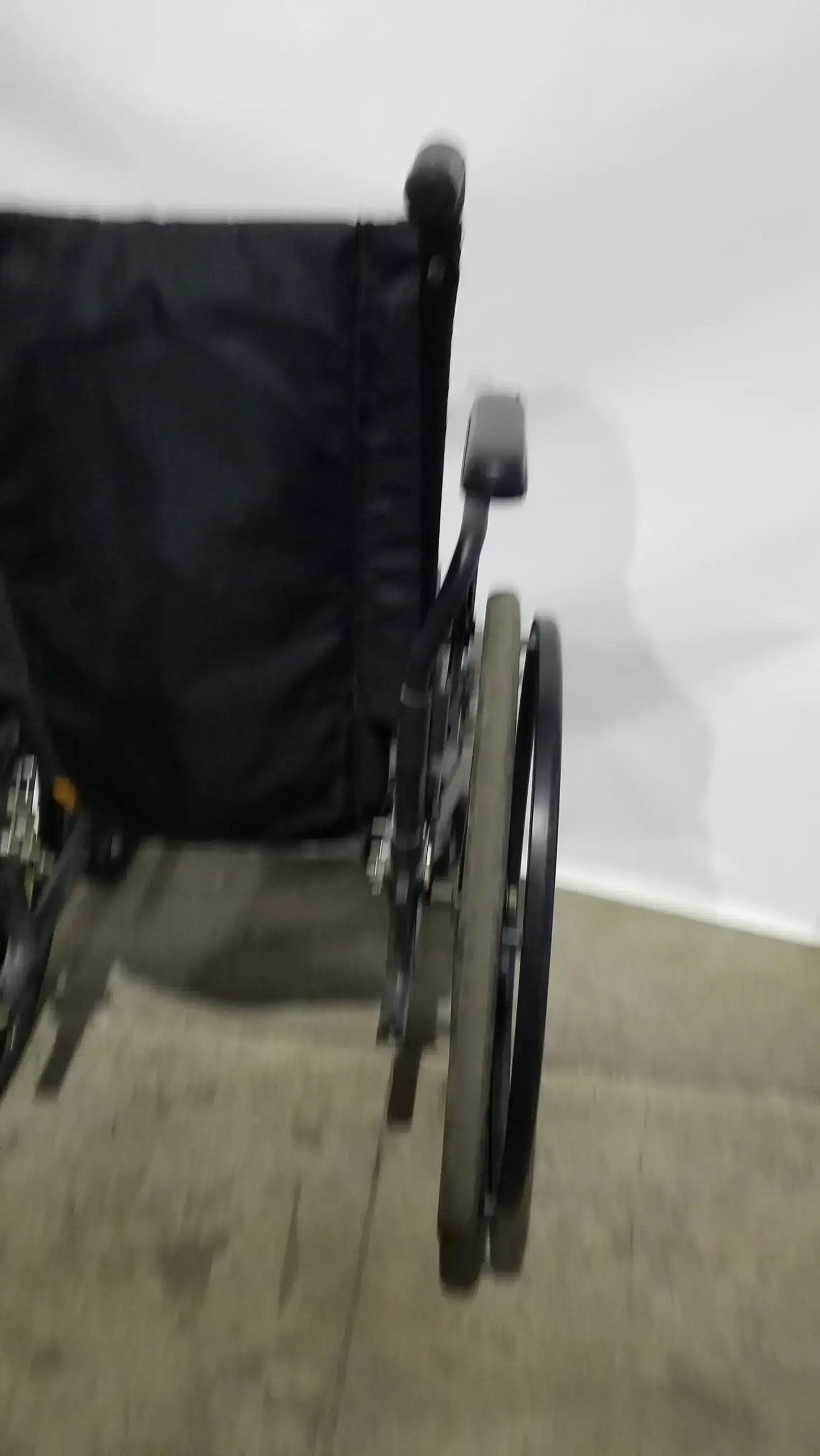 Sunmark Folding Manual Wheelchair - Durable Black Padded Comfort Seat