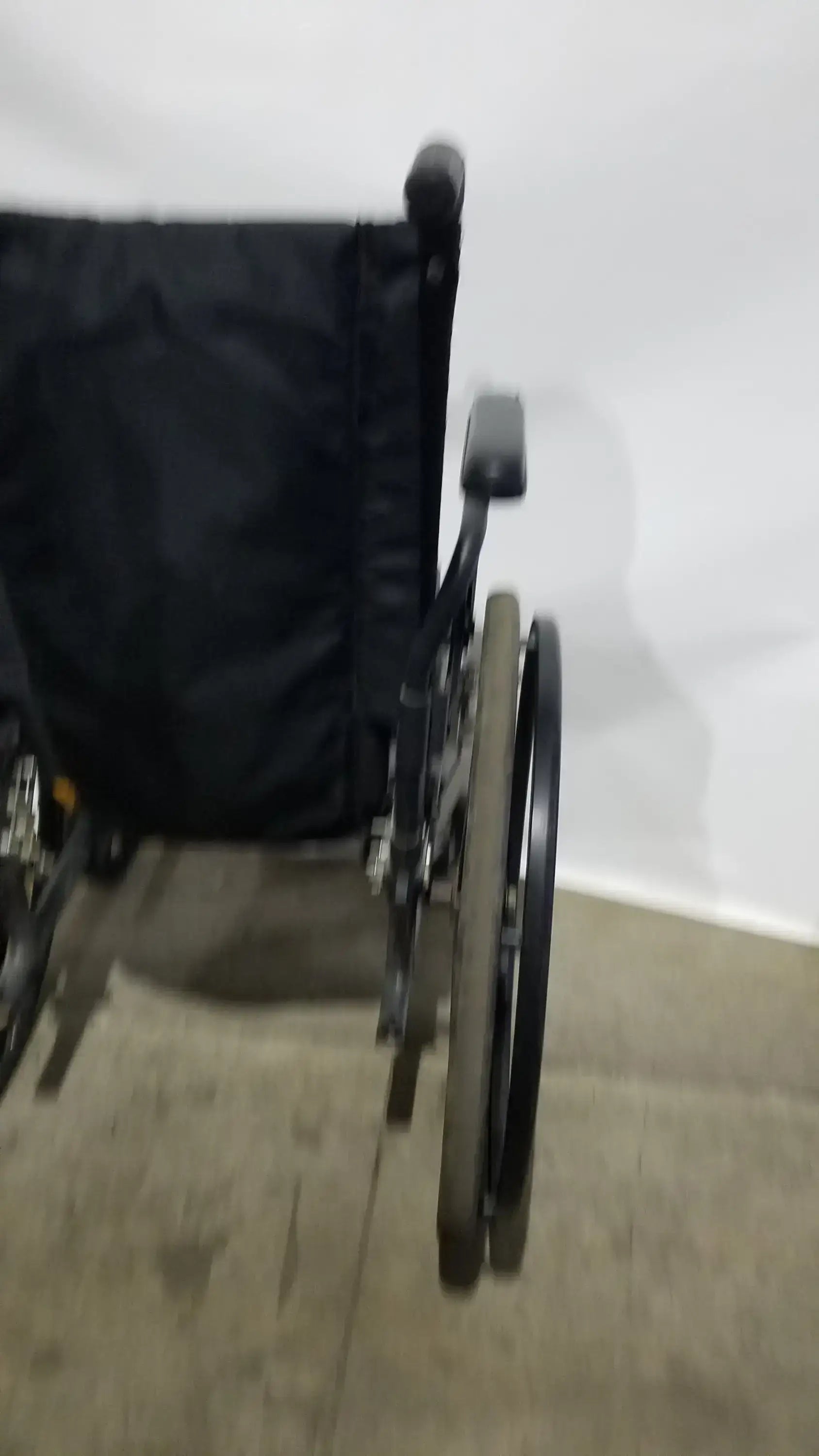 Sunmark Folding Manual Wheelchair - Durable Black Padded Comfort Seat