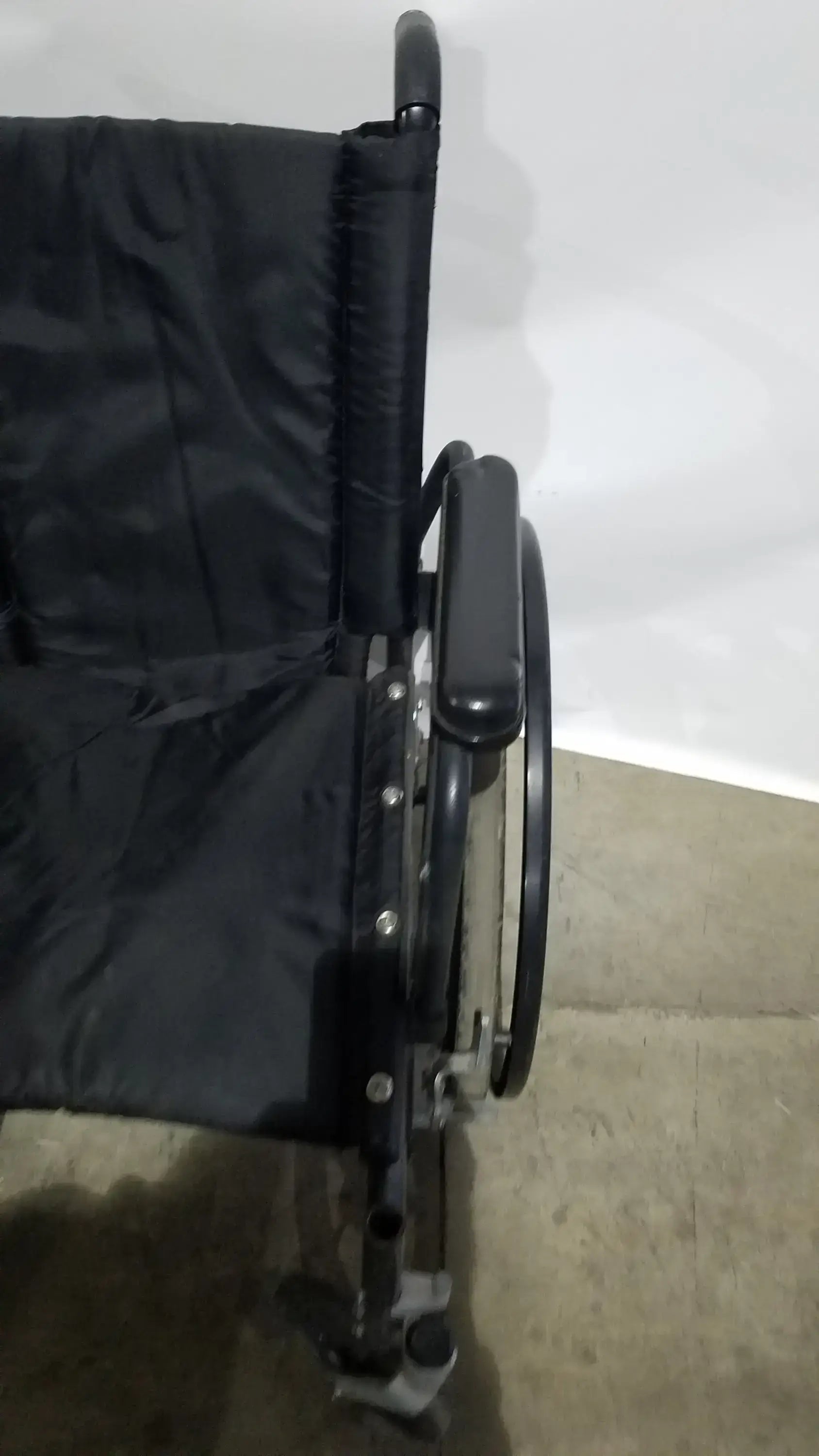 Sunmark Folding Manual Wheelchair - Durable Black Padded Comfort Seat