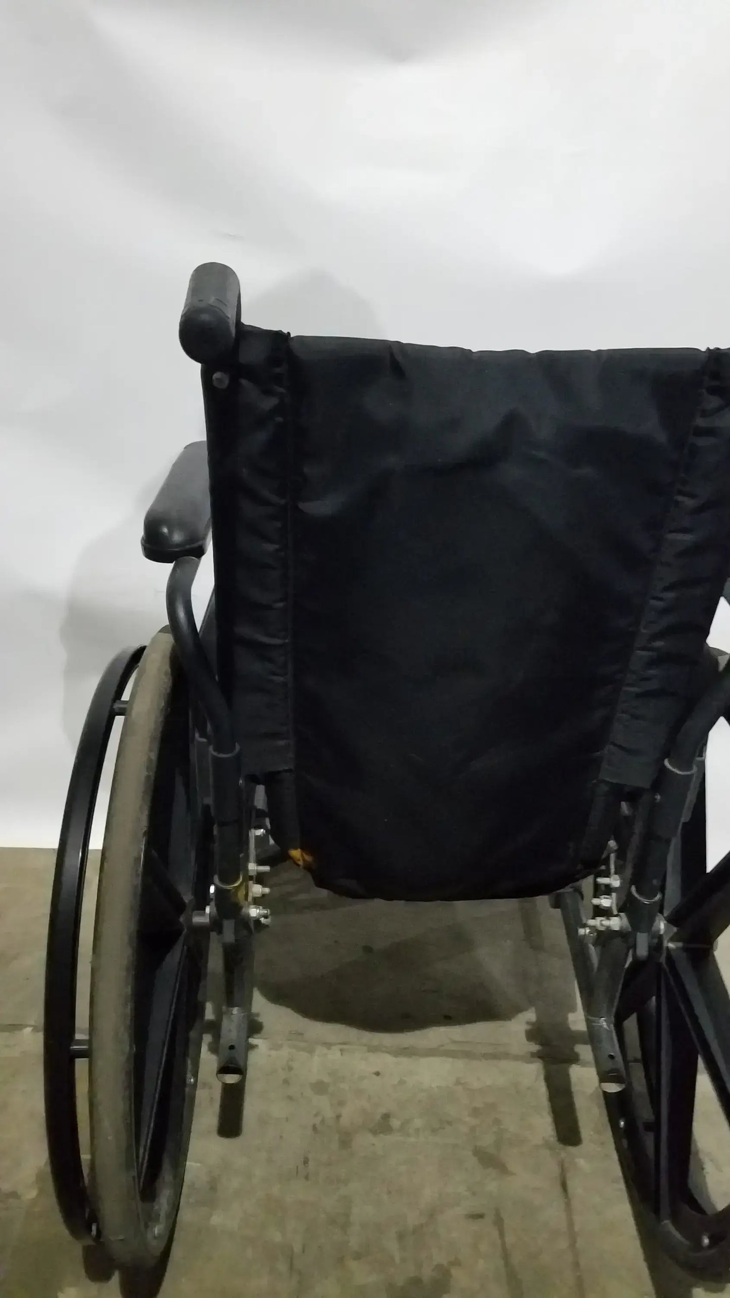 Sunmark Folding Manual Wheelchair - Durable Black Padded Comfort Seat