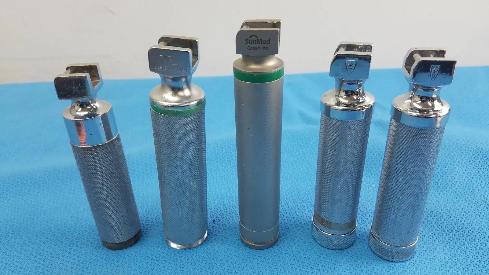 SunMed & Welch Allyn Fiber Optic Laryngoscope Handles - Lot of 5