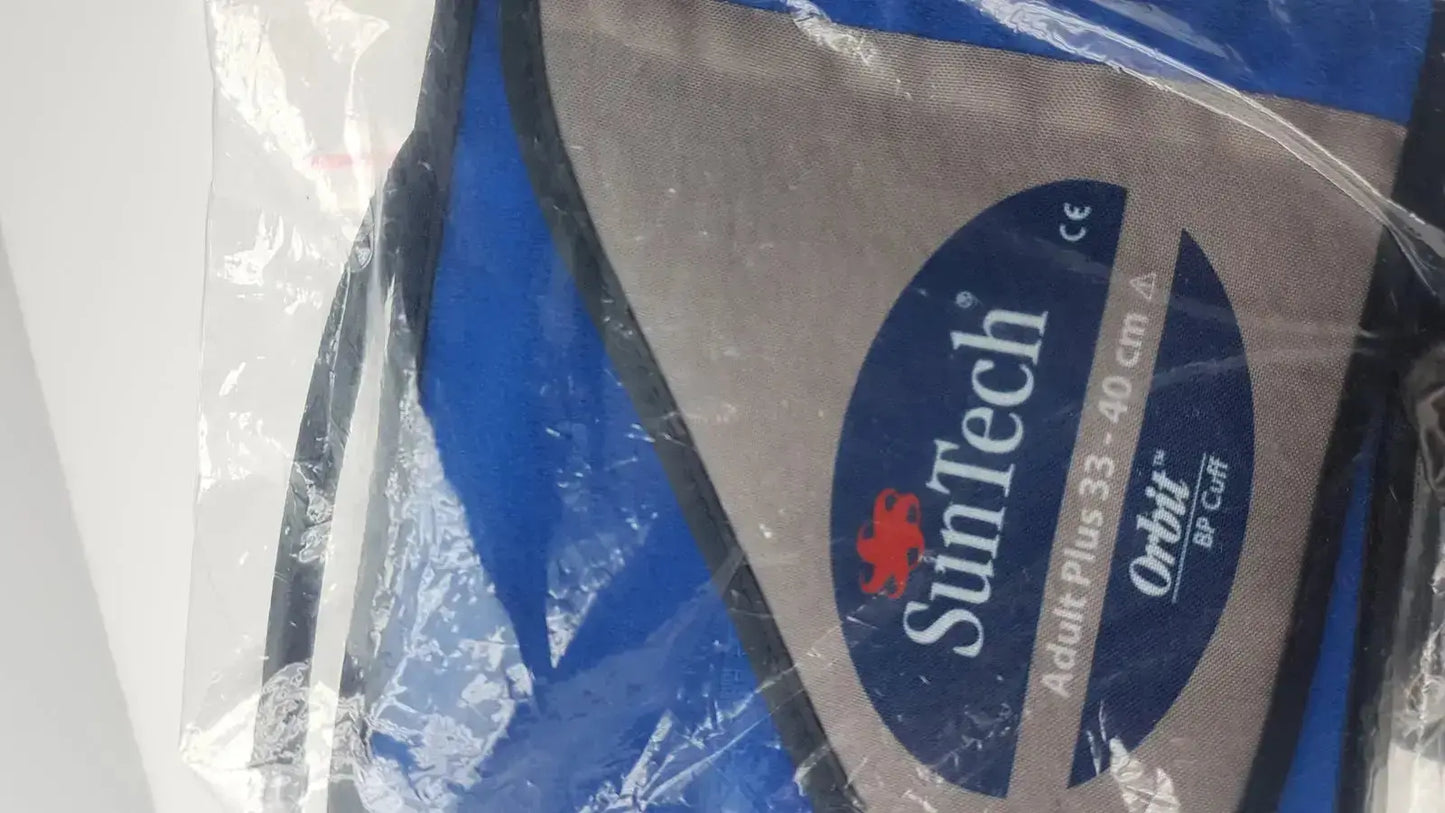 Blue and gray suntech abpm cuff adult plus range 33-40 cm for accurate ambulatory blood pressure monitoring