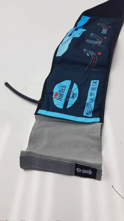 Blue and gray inflatable SunTech Orbit ABPM cuff size 2 with slimtech branding for arm circumference 26-34 cm