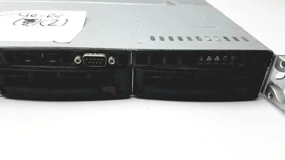 Silver and black rack-mount supermicro 5015b-mt super server with multiple front panel ports for high-performance use