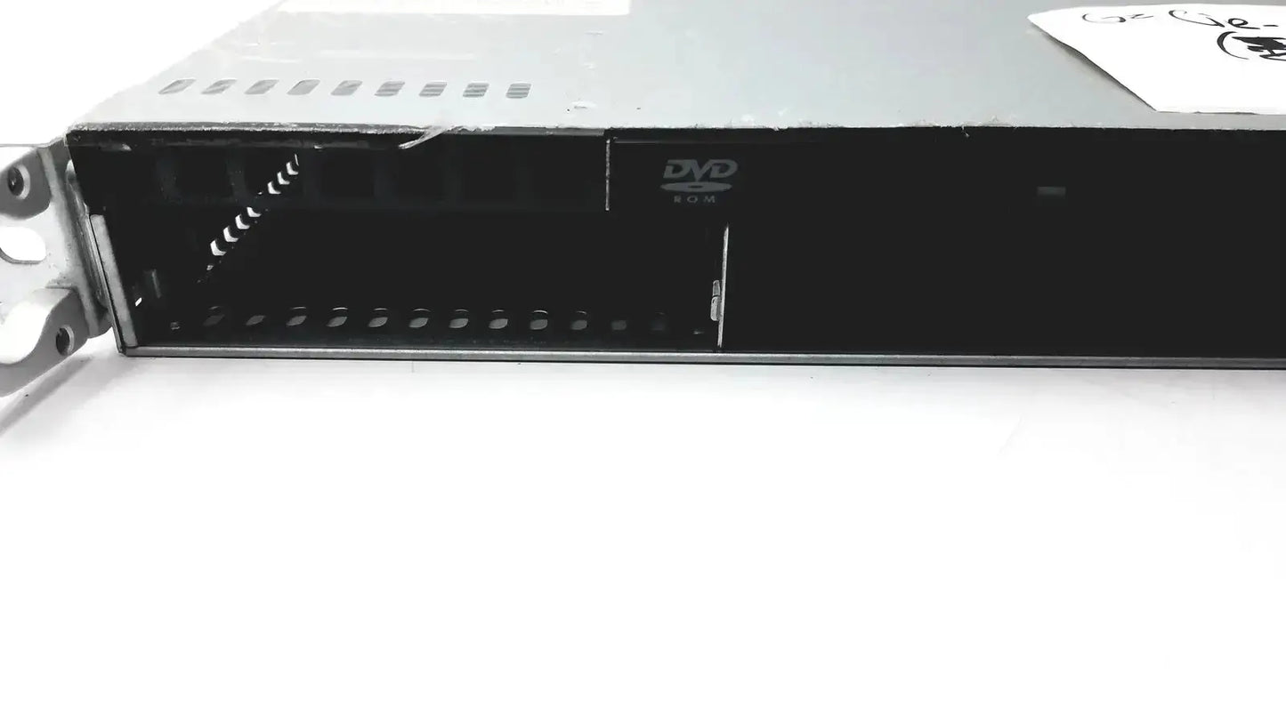 Black dvd drive with silver metal casing and dvd logo on front panel for supermicro 5015b-mt super server