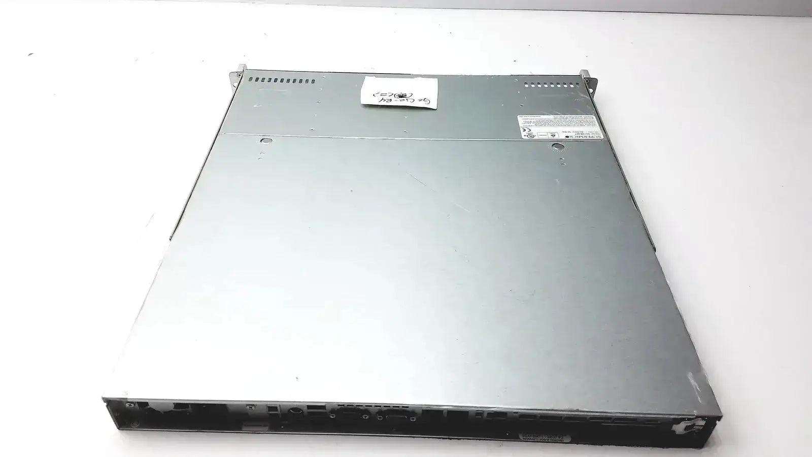 Silver-colored metal supermicro 5015b-mt super server rack with matte finish and black front panel
