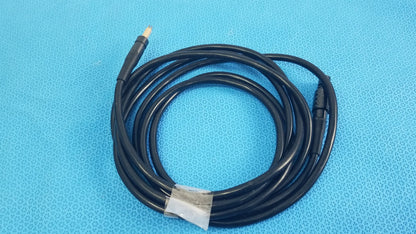 Black coiled surgical scher handpiece cable console power cord with yellow tip connector for medical equipment reuse