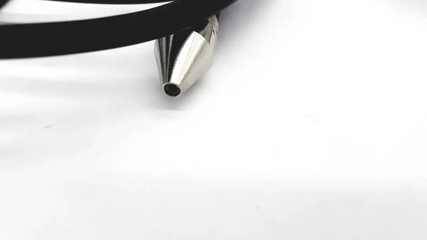 Shiny metallic cone-shaped tip of black cable for sybron analytic system b dental endo heat source model 1005