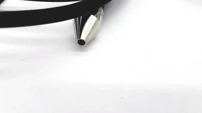 Shiny metallic cone-shaped tip of black cable for sybron analytic system b dental endo heat source model 1005