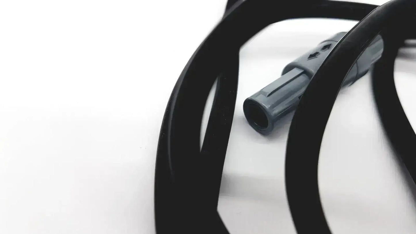 Black rubber-coated electrical cord with gray plastic plug for sybron analytic system b dental endo heat source model 1005