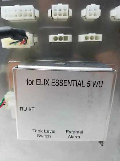 Silver rectangular metal box for elix essential 5 wu with ru i/f tank level switch and external alarm in sysmex ru-20 reagent delivery system
