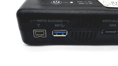 Black tableau td3 forensic imager td3-b with usb 3.0 sata ports and press hold power button on rear side