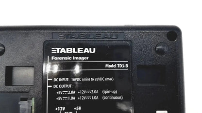 Black plastic tableau td3 forensic imager model td3-b with matte finish and embossed branding for forensic use