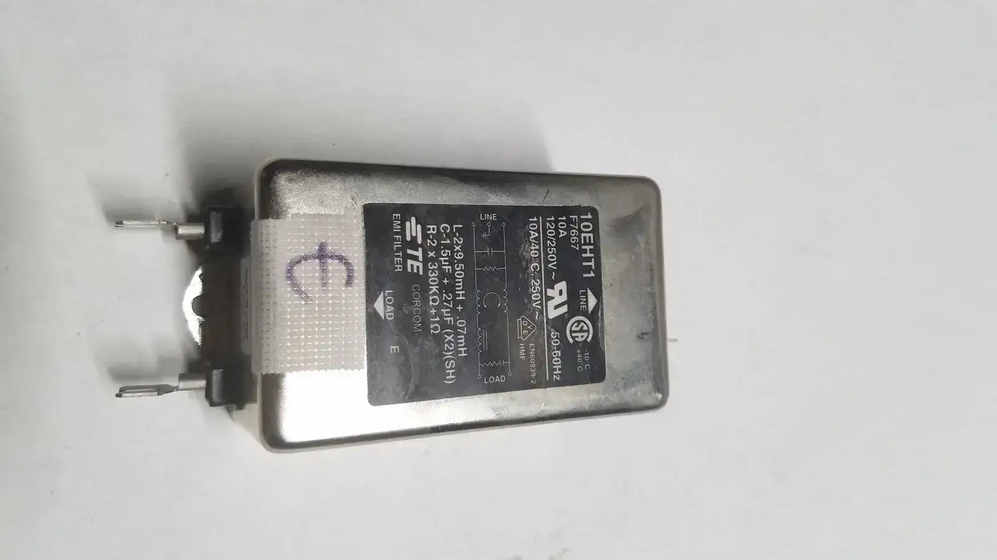 TE CONNECTIVITY 10EHT1 F7667 10 A 120 250 Volt EMI Filter AMP