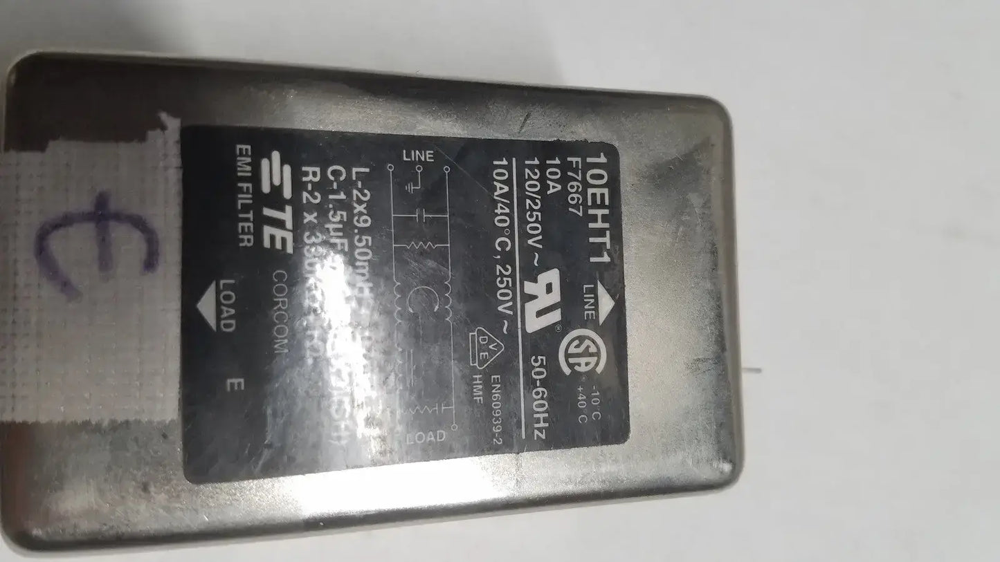 TE CONNECTIVITY 10EHT1 F7667 10 A 120 250 Volt EMI Filter AMP