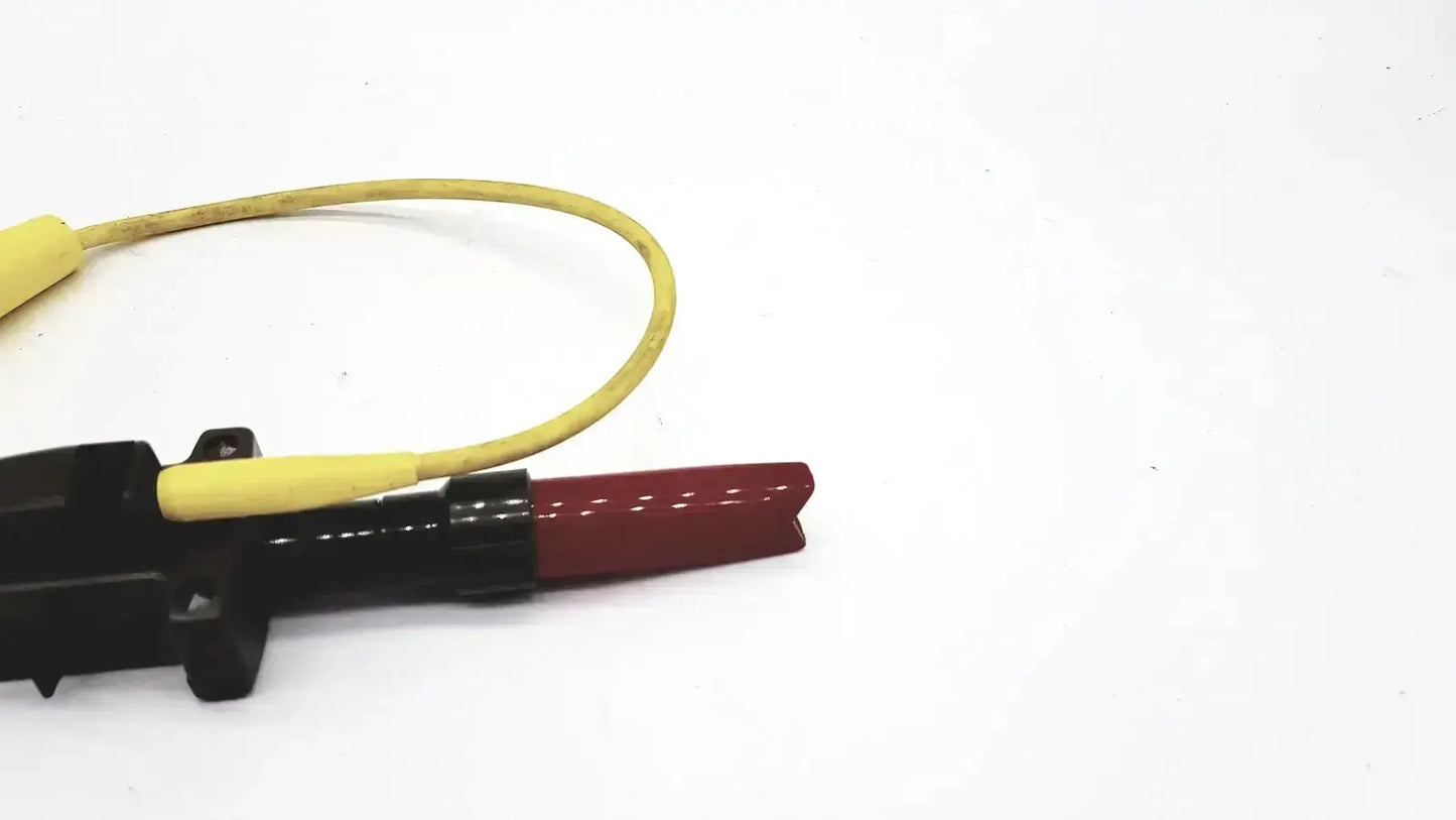 Yellow and red fiber optic cable connector with black housing compatible with Tektronix 3000 volts peak max product