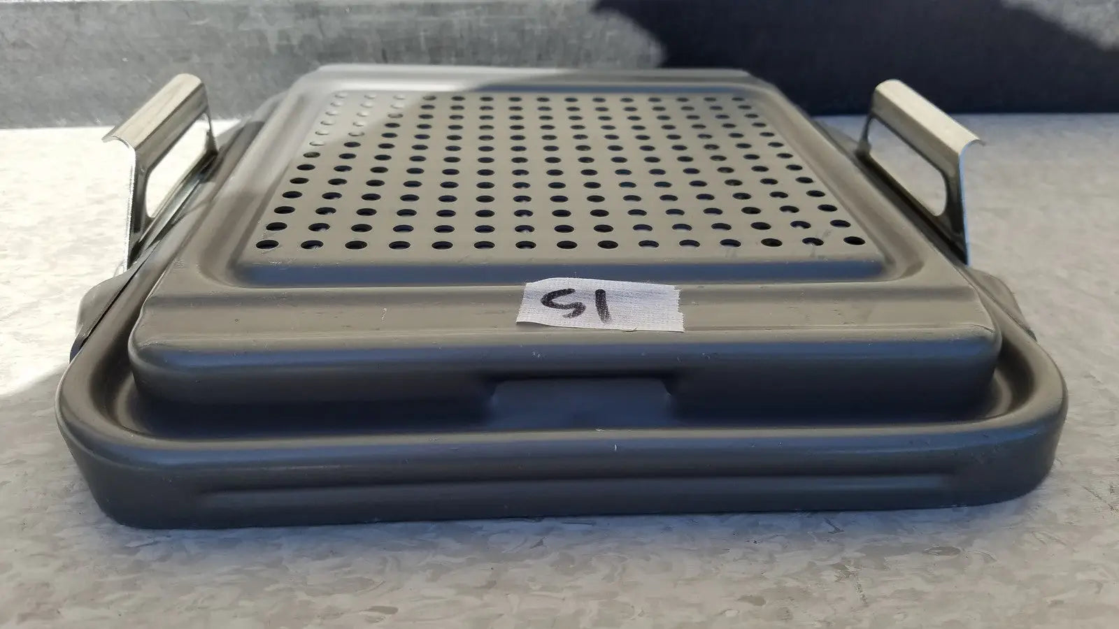 The Case Sterilization Container Half Lid Black