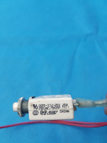 Thermal Circuit Breaker Push Button Reset 20A 250VAC 50VDC Ignition