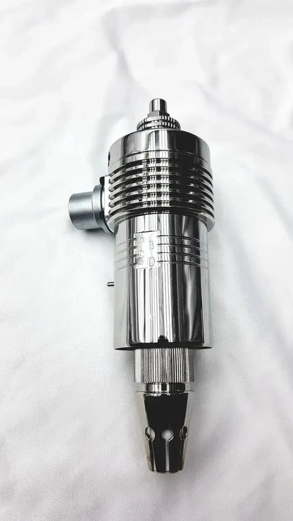Shiny chrome-plated fisher apci probe with ridged cylindrical body and threaded ends for ltq lcq tsq instruments