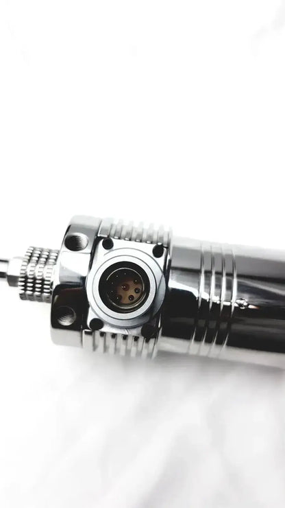 Chrome-finished metal fisher apci probe with textured grip and threaded connector for ltq lcq tsq electrospray use