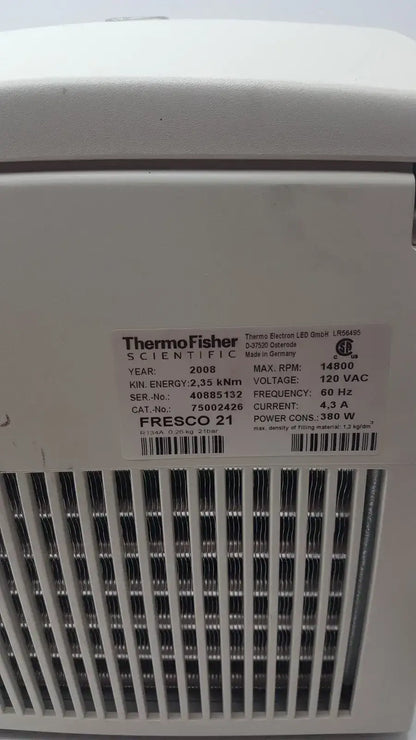 Thermo Scientific Heraeus Fresco 21 Refrigerated Centriifuge Microcentriifuge - Microcentrifuge