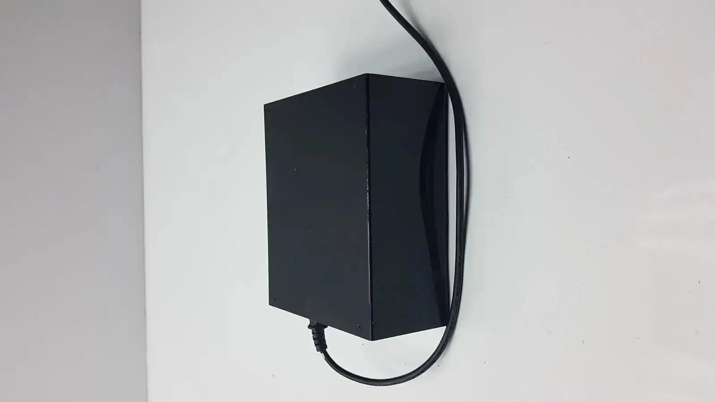 Black rectangular power adapter with coiled cable for thermo scientific miran sapphire charger model 5025a