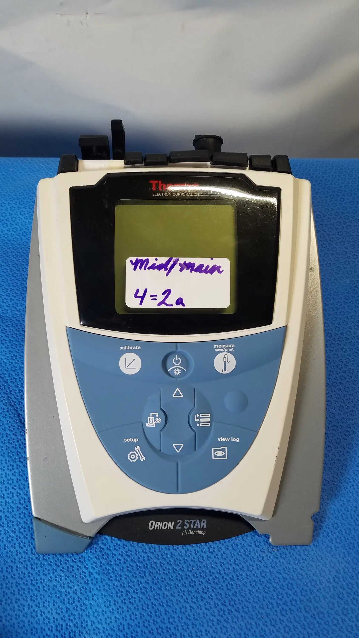 Thermo Scientific Orion 2-Star PH benchtop meter with white blue casing digital display and multiple control buttons medical equipment