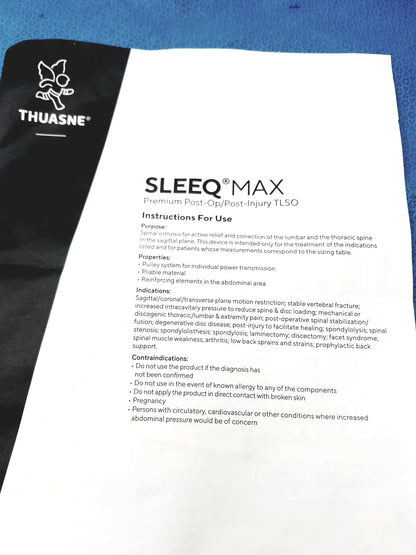 Thuasne SLEEQ Max TLSO Spinal System Back Brace
