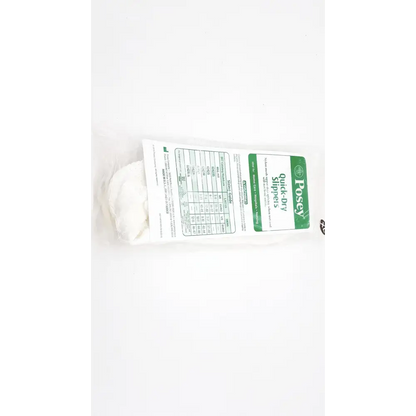 TIDI Posey Quick Dry Slippers Size XL - White - Non Skid Rubber Sole - Shower - Patient Safety