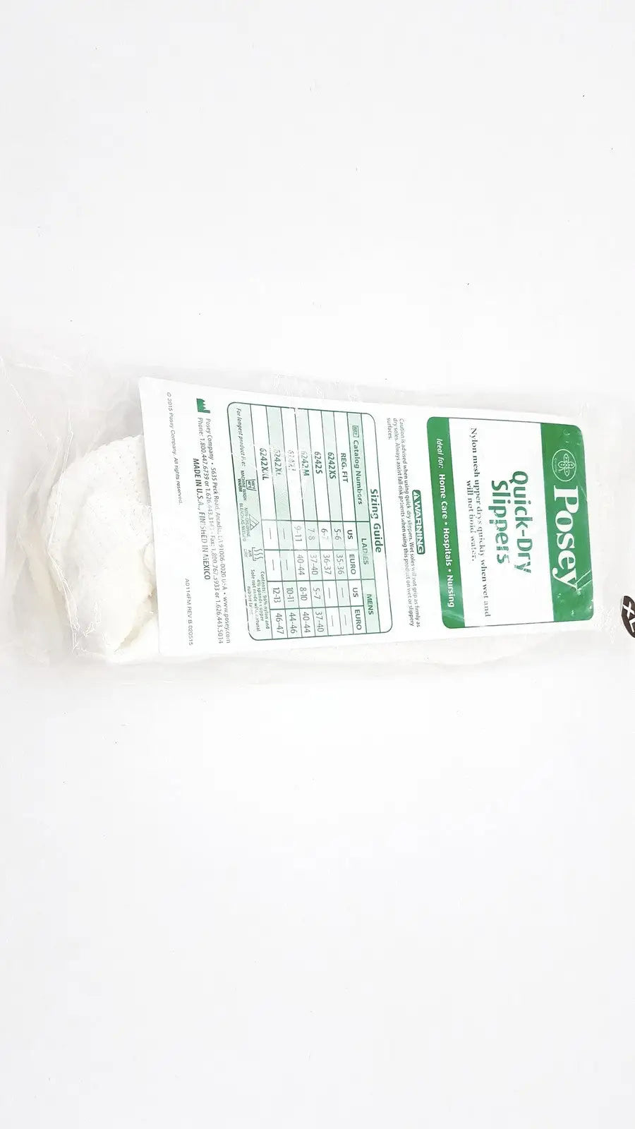 TIDI Posey Quick Dry Slippers Size XL - White - Non Skid Rubber Sole - Shower