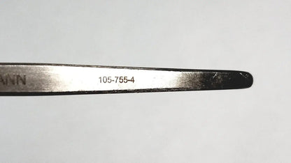 Silver stainless steel tiemann surgical dermal curette size 4 with matte finish and engraved markings medical equipment