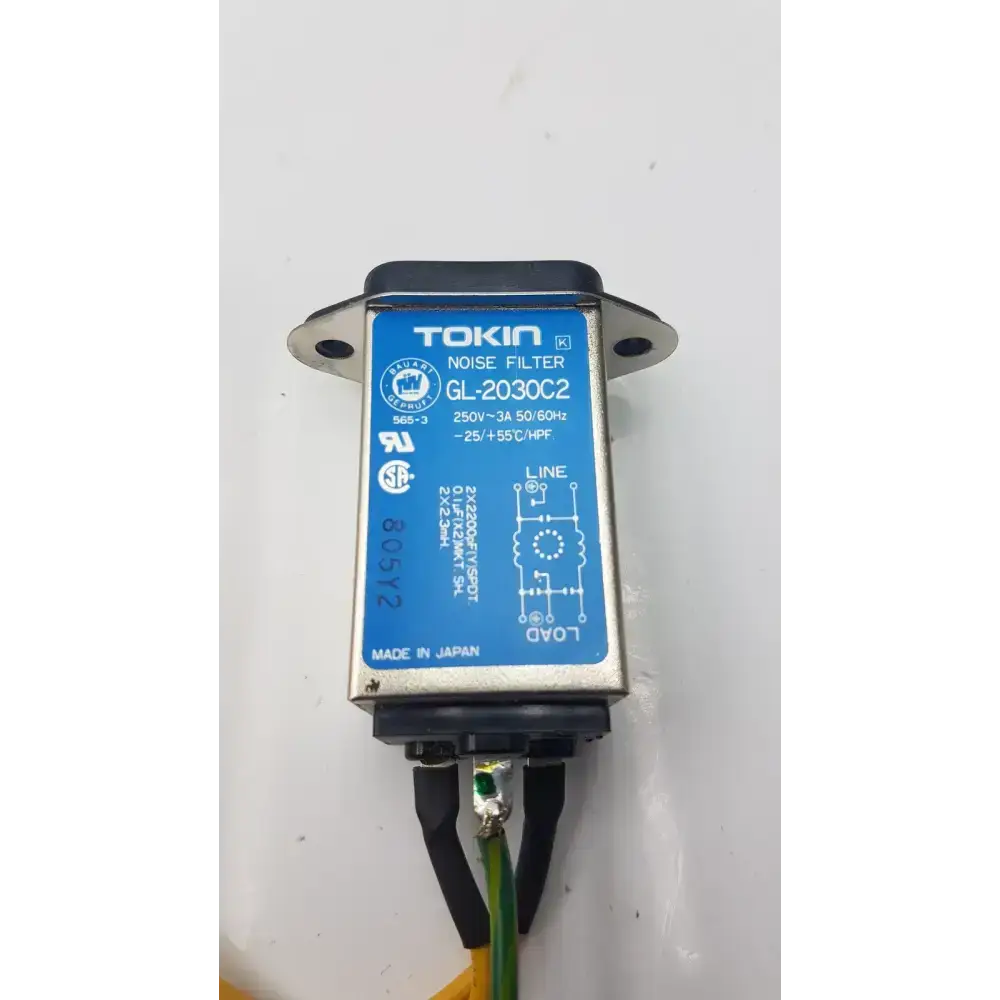 TOKIN Noise Filter GL-2030C2 250V 3 Amp 50/60Hz - EMI/RFI