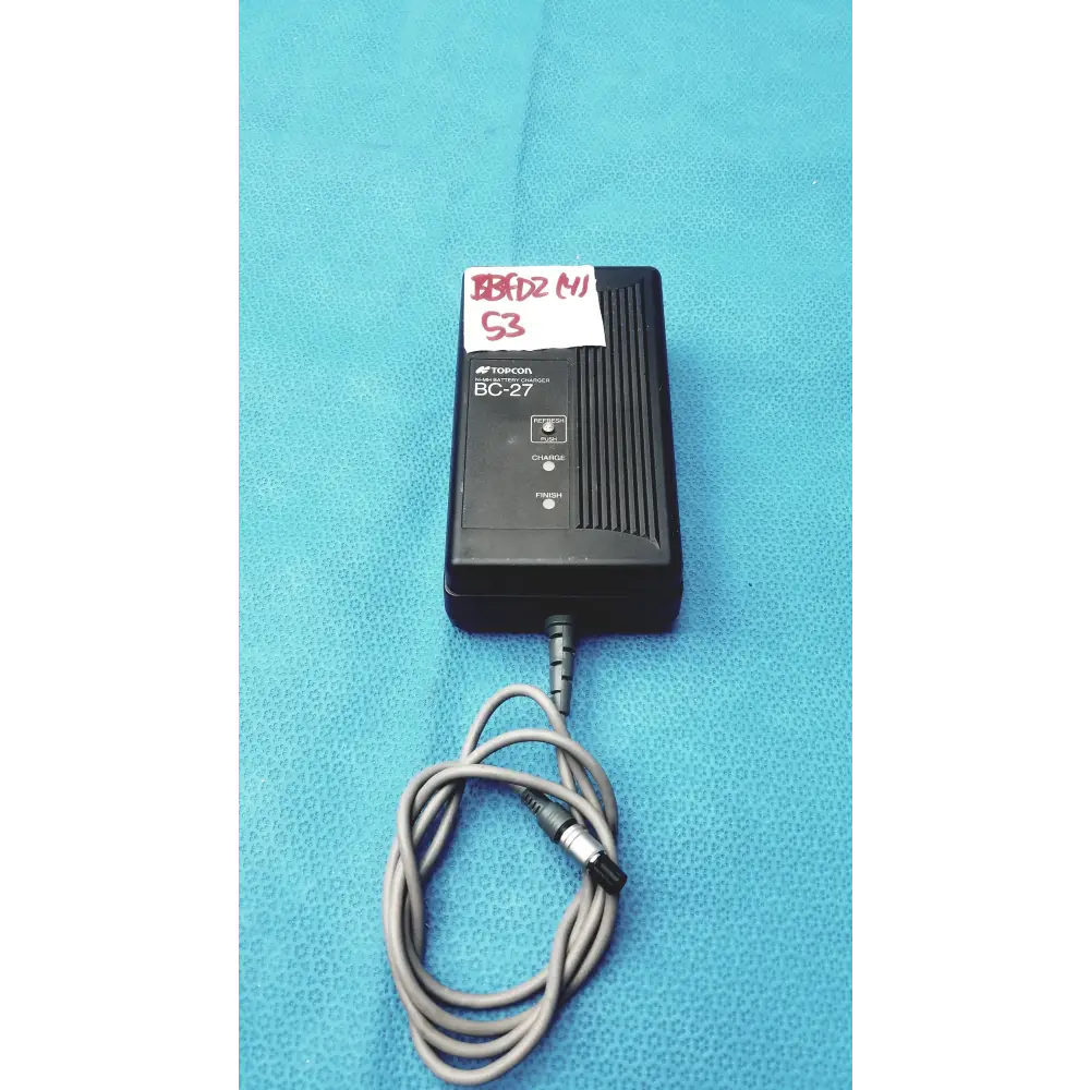 Topcon BC-27 Ni-MH Battery Charger 3-Pin Connector w/ Refresh Button