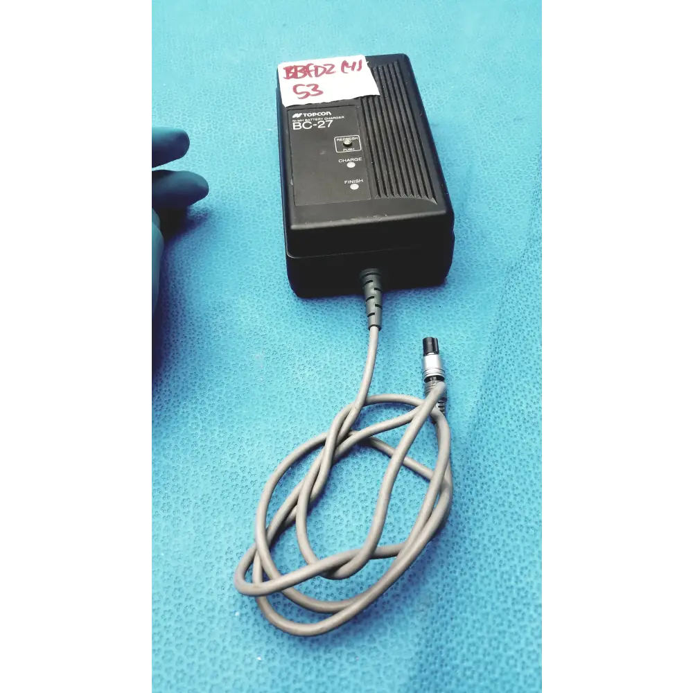 Topcon BC-27 Ni-MH Battery Charger 3-Pin Connector w/ Refresh Button
