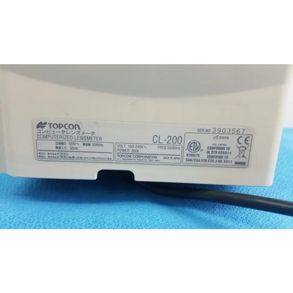 Topcon CL-200 Computerized Lensmeter Ophthalmic Device