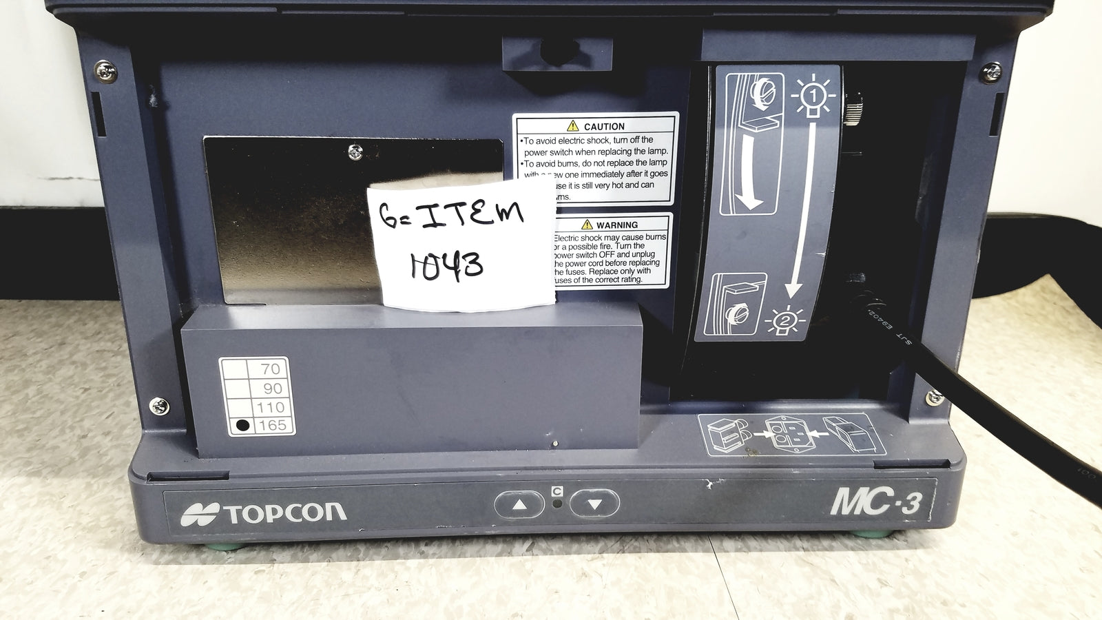 Topcon MC 3 Mirror Chart - Ophthalmic Equipment