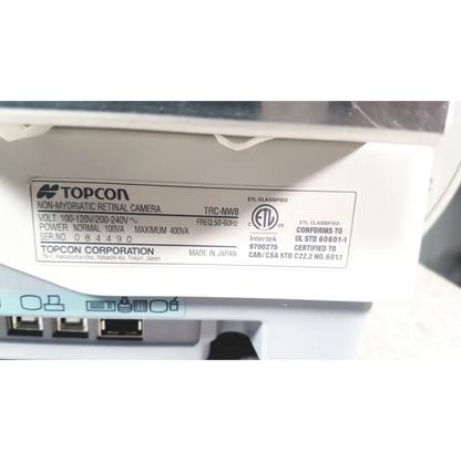 Topcon TRC-NW8 Non Mydriatic Retinal Camera