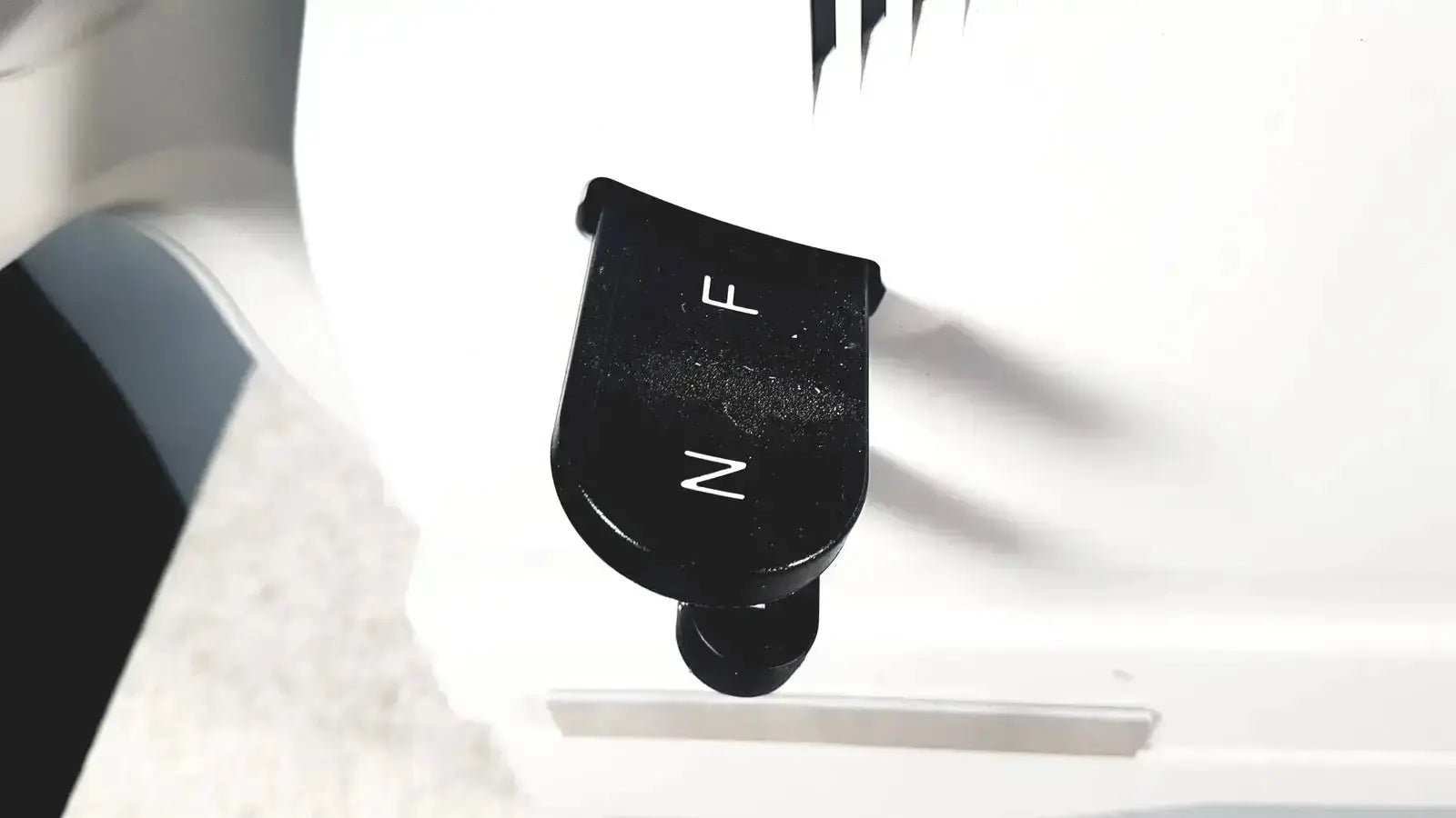 Black plastic gear shift knob with n and f markings on topcon trc-nw8 retinal camera used medical equipment for sale