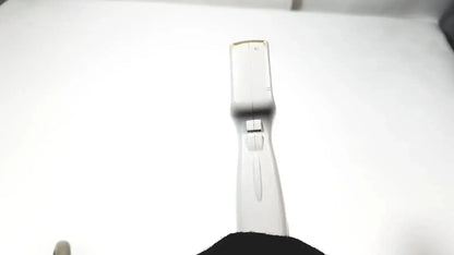 White plastic flip phone with rectangular screen and hinge mechanism used as a toshiba pvt-382bt ultrasound transducer probe