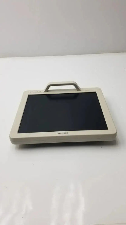 Beige toshiba ta500 medical lcd monitor bsm31-7130 with built-in handle and rounded edges for medical use