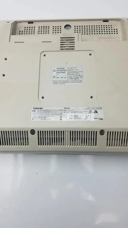Beige toshiba ta500 medical lcd monitor bsm31-7130 rear view with ventilation grilles and model label visible
