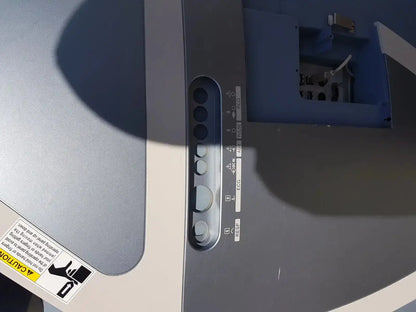 Gray plastic control panel with circular buttons and labeled functions on toshiba xario xg ssa-660a diagnostic ultrasound machine