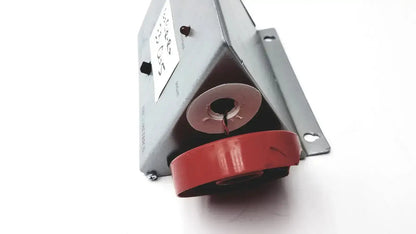 Gray metal industrial relay with red circular component and mounting bracket in tremetrics oscar 6 electro-acoustic ear used medical equipment for sale