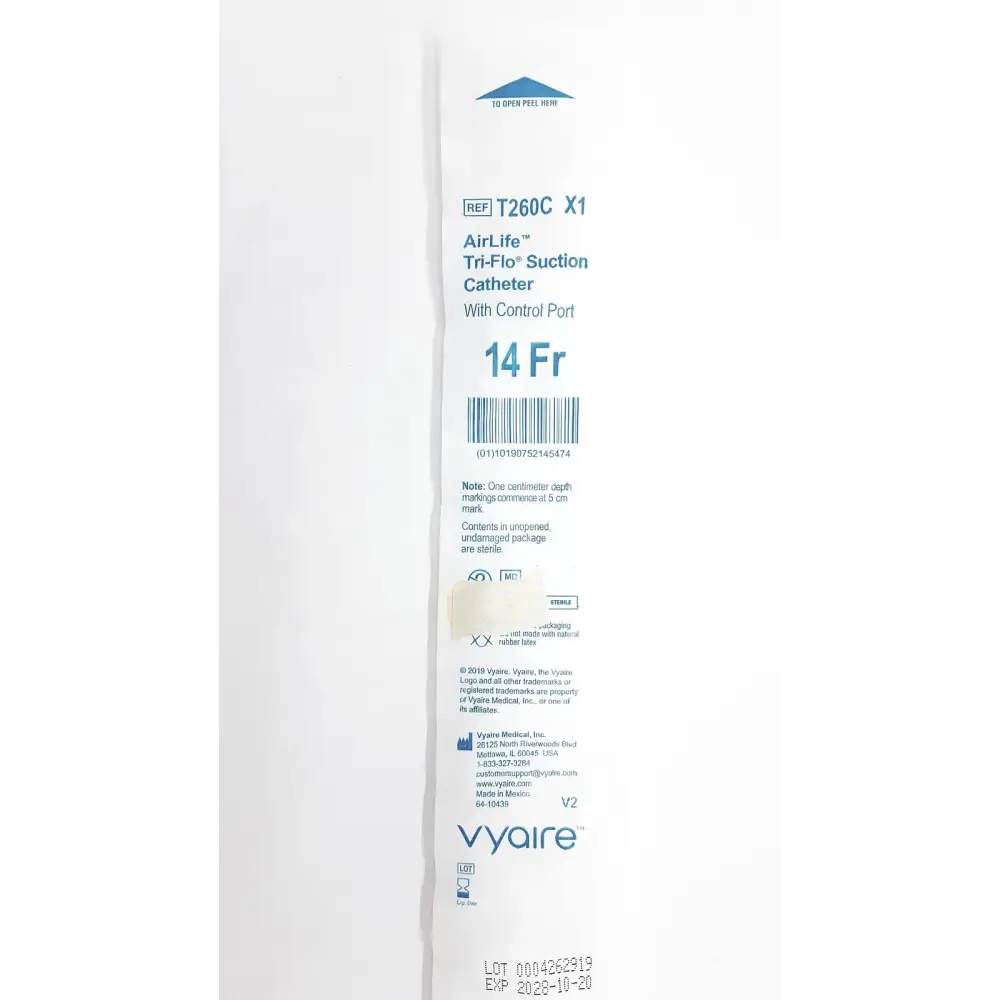 Tri-Flo Suction Catheter With Control Port Ref. T260C X1 - Exp 2028