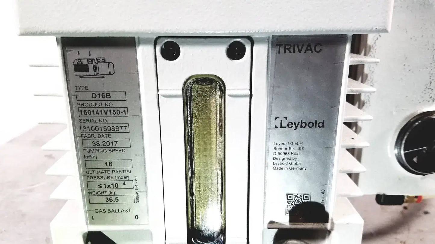 Trivac Leybold D16B Rotary Vane Vacuum Pump