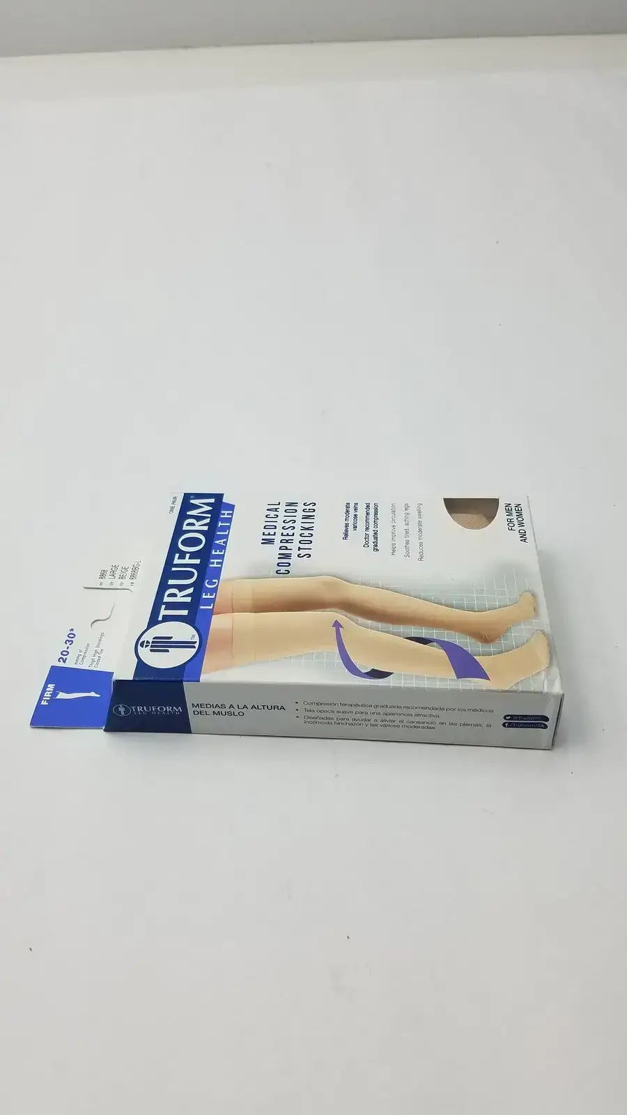 Truform Leg Health Large Medical Compressiion Stockiings Beige 20-30 - Compression Stockings
